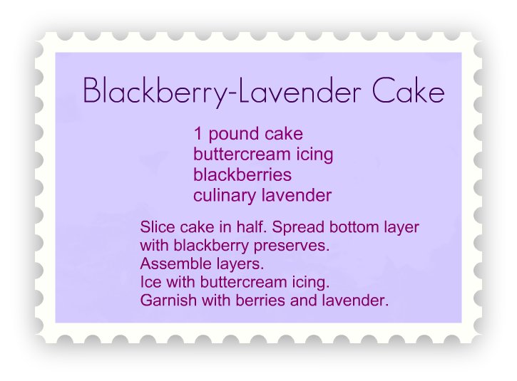 1a blackberry lavender cake recipe