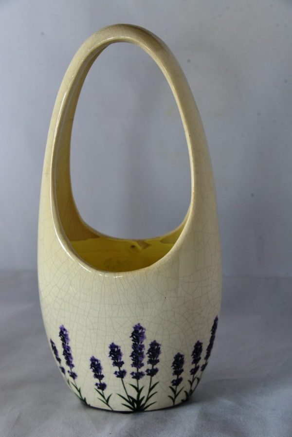 Ceramic long handled vase