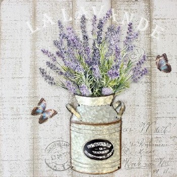 Lavender flowers in jug wall art