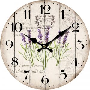 Ephemera french country lavender wall clock