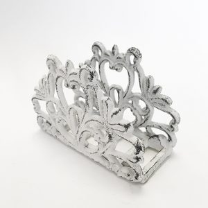 Napkin holder cream cast iron