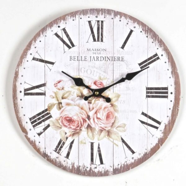 wooden Rose wall clock